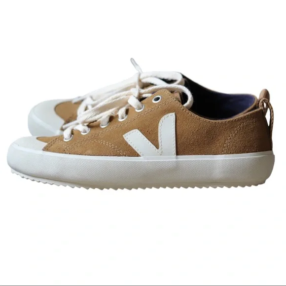 Veja Women's Sneakers in Tan and White - Picture 3 of 9